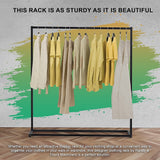 Commercial Clothing Garment Rack Retail Shop Black - 45-Degree Angle