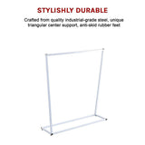 Commercial Clothing Garment Rack Retail Shop White - Low Angle