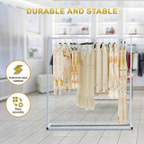 Commercial Clothing Garment Rack Retail Shop White - Low Angle