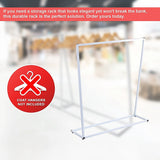 Commercial Clothing Garment Rack Retail Shop White - Extra Image