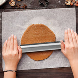 Professional Rolling Pin for Baking Premium 304 Stainless Steel Kitchen Rod - Front View
