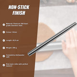 Professional Rolling Pin for Baking Premium 304 Stainless Steel Kitchen Rod - Extra Image