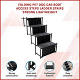 Folding Dog Car Boot Steps Ladder Lightweight Strong Pet Stairs