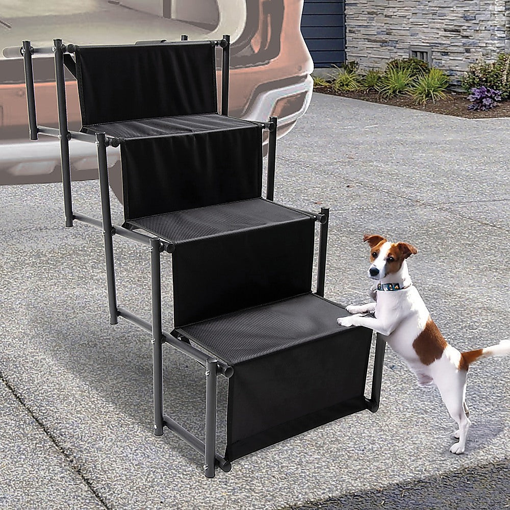 Folding Dog Car Boot Steps Ladder Lightweight Strong Pet Stairs