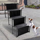 Folding Dog Car Boot Steps Ladder Lightweight Strong Pet Stairs