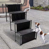 Folding Pet Dog Car Boot Access Steps Ladder Stairs Strong Lightweight - 45-Degree Angle