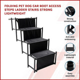 Folding Pet Dog Car Boot Access Steps Ladder Stairs Strong Lightweight - Side View