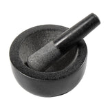 Large Pestle and Mortar Set Durable Granite Stone Spice & Herb Crusher - Top-Down View