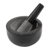 Large Pestle and Mortar Set Durable Granite Stone Spice & Herb Crusher - Close-Up Angle