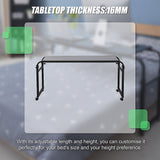Overbed Table Work Laptop Desk with Wheels - Rear View