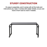 Overbed Table Work Laptop Desk with Wheels - Extra Image