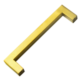15x Brushed Brass Drawer Pulls Kitchen Cabinet Handles - Gold Finish 128mm - 45-Degree Angle