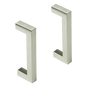 Brushed Nickel Stainless Steel Kitchen Cabinet Square Drawer Pull Door Handles 15-Pack
