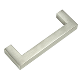Brushed Nickel Stainless Steel Kitchen Cabinet Square Drawer Pull Door Handles 15-Pack - 45-Degree Angle
