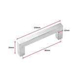 Brushed Nickel Stainless Steel Kitchen Cabinet Square Drawer Pull Door Handles 15-Pack - Extra Image