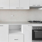 Brushed Nickel Stainless Steel Kitchen Cabinet Square Drawer Pull Door Handles 15-Pack - Front View