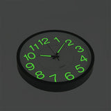 305mm Luminous Wall Clock Glow In The Dark Silent Quartz Indoor Home Modern Clock