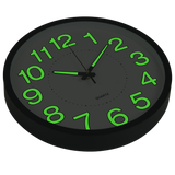 305mm Luminous Wall Clock Glow In The Dark Silent Quartz Indoor Home Modern Clock - Rear View