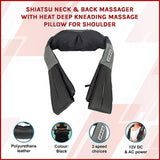 Shiatsu Neck & Back Massager with Heat – Deep Kneading Massage Pillow for Shoulders - Side View