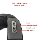 Shiatsu Neck & Back Massager with Heat – Deep Kneading Massage Pillow for Shoulders - Extra Image