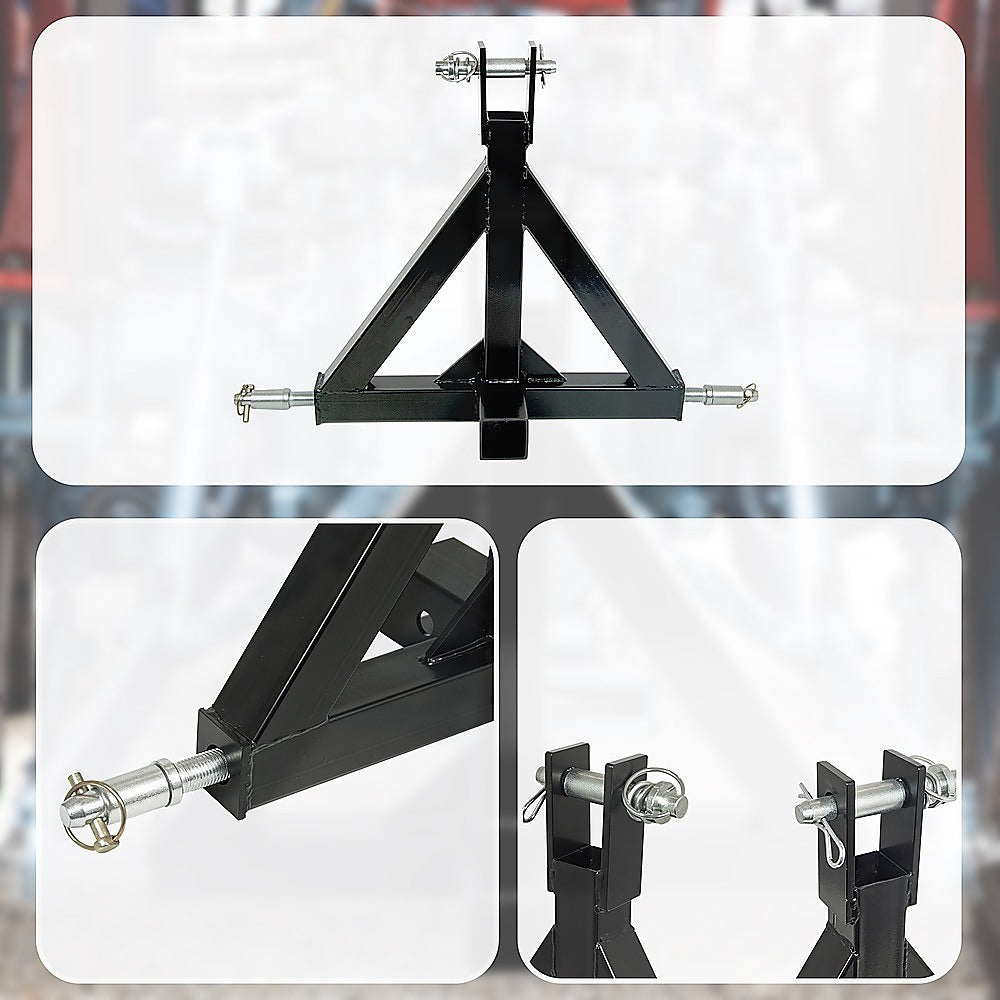 Heavy Duty Steel 3 Point 2 Trailer Hitch Receiver Tow Drawbar For Cat 1 Tractor