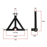 Heavy Duty Steel 3 Point 2 Trailer Hitch Receiver Tow Drawbar For Cat 1 Tractor