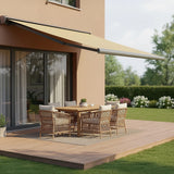 5.5m x 3.0m Retractable Folding Arm Awning Heavy Duty Full Cassette Motorised - Front View