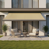 5.5m x 3.0m Retractable Folding Arm Awning Heavy Duty Full Cassette Motorised - Top-Down View