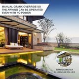 5.5m x 3.0m Retractable Folding Arm Awning Heavy Duty Full Cassette Motorised - Top-Down View