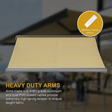5.5m x 3.0m Retractable Folding Arm Awning Heavy Duty Full Cassette Motorised - Low Angle