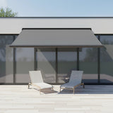 5.5m x 3.0m Retractable Folding Arm Awning Heavy Duty Full Cassette Motorised - Close-Up Angle