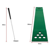 Golf Beer Pong Game Toy Set Green Golf Putting Matt with 2 Putters, 6 Balls - Extra Image
