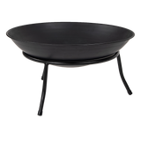 Iron Fire Bowl Traditional Log Fire Pit Outdoor Heating Camp Site Barbecue - Top-Down View