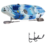 Kayak Canoe Wall-Mounted Rack Storage Brackets Swivel Sports Design - Top-Down View