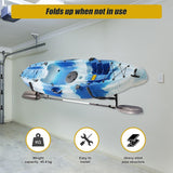 Kayak Canoe Wall-Mounted Rack Storage Brackets Swivel Sports Design - 45-Degree Angle