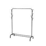 Closet Organizer Metal Garment Rack Portable Clothes Hanger Storage Shoes Rack Black - Top-Down View