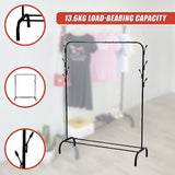Closet Organizer Metal Garment Rack Portable Clothes Hanger Storage Shoes Rack Black - Rear View