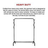 Closet Organizer Metal Garment Rack Portable Clothes Hanger Storage Shoes Rack Black