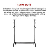 Closet Organizer Metal Garment Rack Portable Clothes Hanger Storage Shoes Rack Black - Extra Image