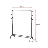 Closet Organizer Metal Garment Rack Portable Clothes Hanger Storage Shoes Rack Black - Extra Image
