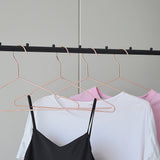 Adult 16.5 Rose Gold Shiny Metal Wire Coat Suit Top Clothes Hangers (30pc per set)