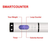 Skipping Rope Jump with Counter Smart Calorie Counting Adjustable Cable Ropeless - 45-Degree Angle