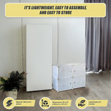 White Cube DIY Shoe Cabinet Rack Storage Portable Stackable Organiser Stand - Low Angle