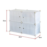 White Cube DIY Shoe Cabinet Rack Storage Portable Stackable Organiser Stand - Extra Image