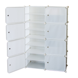 White Cube DIY Shoe Cabinet Rack Storage Portable Stackable Organiser Stand - Top-Down View