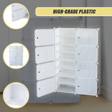 White Cube DIY Shoe Cabinet Rack Storage Portable Stackable Organiser Stand - Close-Up Angle