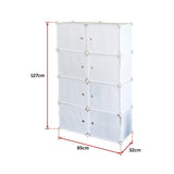 White Cube DIY Shoe Cabinet Rack Storage Portable Stackable Organiser Stand - Extra Image