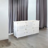 White Cube DIY Shoe Cabinet Rack Storage Portable Stackable Organiser Stand - Side View