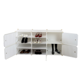 White Cube DIY Shoe Cabinet Rack Storage Portable Stackable Organiser Stand - Close-Up Angle