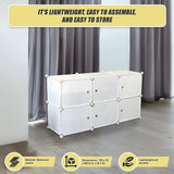 White Cube DIY Shoe Cabinet Rack Storage Portable Stackable Organiser Stand - Extra Image